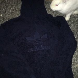 Blue Adidas Sherpa Hoodie